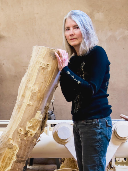 Connie Mississippi at work in her studio